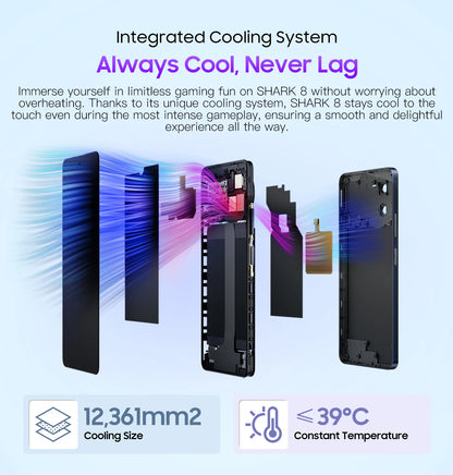 Blackview SHARK 8 Smartphone Android13 G99 Mobile Phone 6.78'' 120Hz 2.4K Display 16 (8+8) GB RAM 256GB ROM 64MP Cameras Phones
