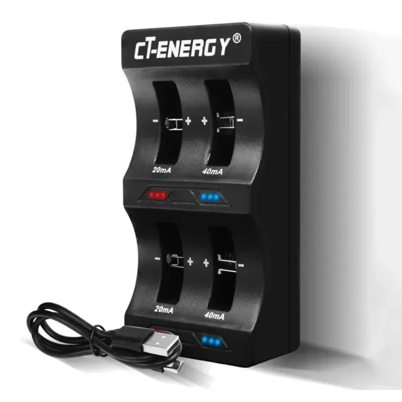Travel Portable Charger for 1220 1240 1620 1632 2032 2025 2016 2430 2440 2450 2477 Lithium Coin Battery 8 Slot Smart Charger