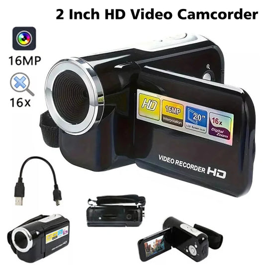 32GB 1080P 16MP 16X Zoom Digital Camera With Fill Light 2.0'' Rotatable Screen Camcorder HD Video Recorder Camera Birthday Gift