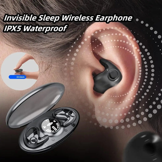 Invisible Sleep Wireless Earphone TWS Bluetooth 5.3 Headphones Hidden Earbuds IPX5 Waterproof Noise Reduction Sports Headset - Universal Market
