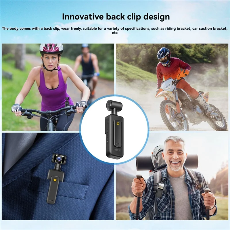 4K Pocket Action Camera 4K HD Sports Camcorder Camera 180 Rotate Mini Wifi Camera With Waterproof Case Motion Camera 128G