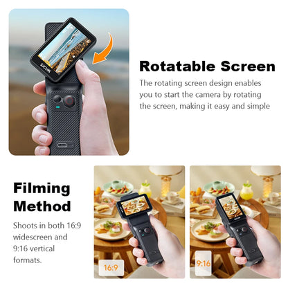 SJCAM C400 4K 30fps Dual Screen Action Camera with 90 Degree Flip Touch Screen 6 Axis Gyro Stabilization Long Battery Life - Universal Market