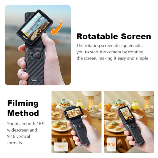 SJCAM C400 4K 30fps Dual Screen Action Camera with 90 Degree Flip Touch Screen 6 Axis Gyro Stabilization Long Battery Life - Universal Market