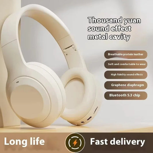 M5 Wireless Headset Bluetooth5.3 HiFi Stereo Earphones Noise Cancelling Gaming Headband Foldable with Mic Earbuds - Universal Market