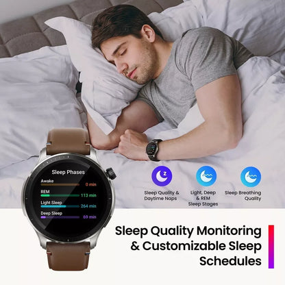 Brand New Amazfit GTR 4 Smartwatch 46mm AMOLED Display Zepp OS App 14-day Battery Life GPS Watch for Andriod IOS Phone