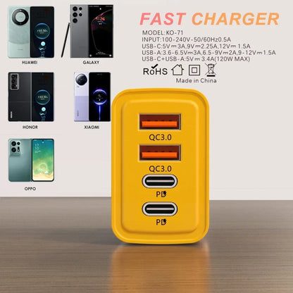 XIAOMI 4 Port USB C PD Ultra 120W Fast Charger USB 3.0 Type C EU Plug Mobile Phone Charger Quick Charging For iPhone Huawei 2025