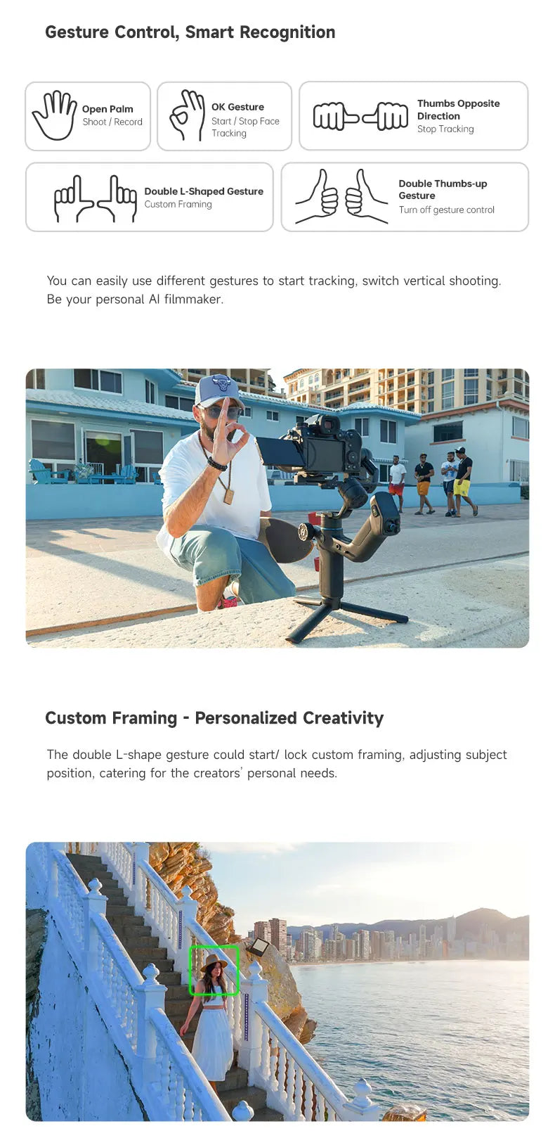 FeiyuTech SCORP Mini 3 Pro Gimbal with Detachable Remote Handle & AI 4.0 Tracking for Mirrorless, Action Camera & Smartphones - Universal Market