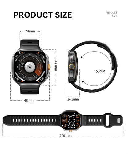 8GB+128GB RAM 5G/4G Android 9.0 Smart Watch 2.4 inch AMOLED 2100mah Battery 900W Camera GPS WIFI Google APPS Download Smartwatch