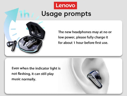 Choice Lenovo GM2 Pro Bluetooth 5.3 Earphones Sports Headset Wireless In-Ear Gaming Low Latency Dual Mode Music Headphones - Universal Market
