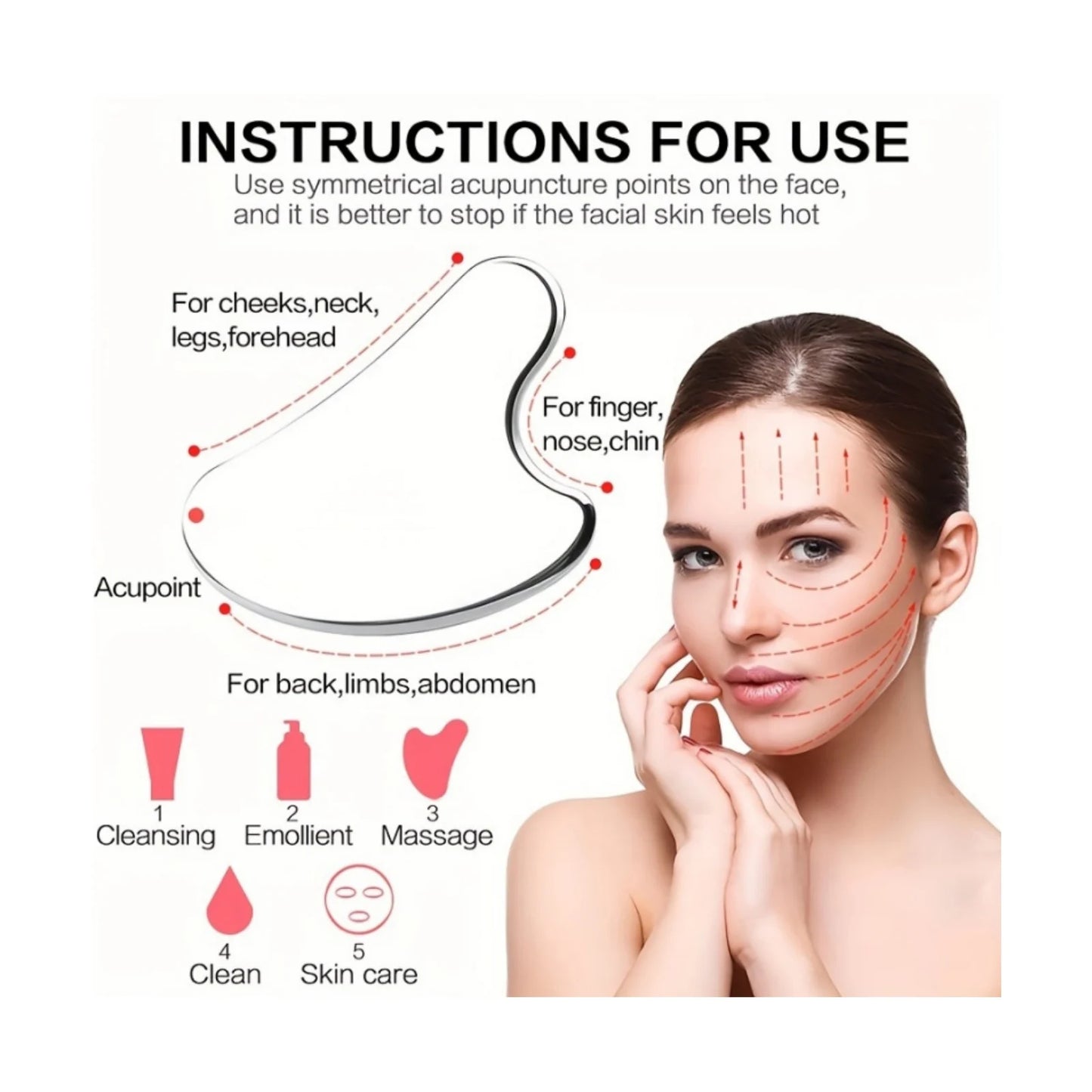 1/3 Piece Ice Face Roller Facial Skin Care Tools, Stainless Steel Facial Roller Scraping Board Ice Tray Skin Care Tools