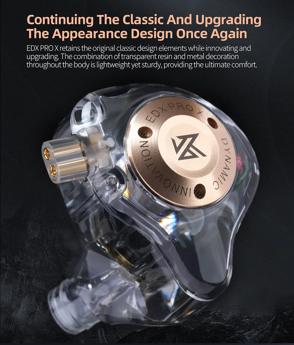 KZ EDX PRO X In Ear Dynamic Drive Earphone HIFI Bass Music Earbud Sport Noise Cancelling Headset ZSN ZST  ZS10 pro x  C12 CRA - Universal Market