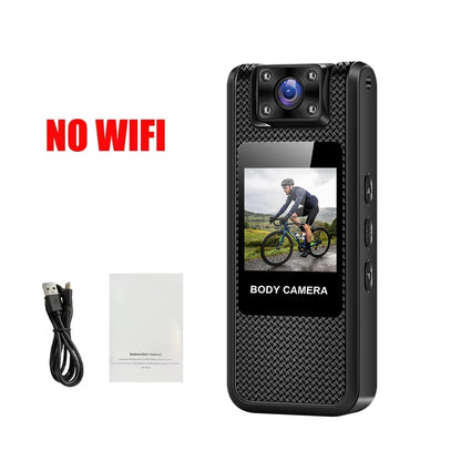 Portable 4K Mini Camera Digital Video Recorder With WiFi Worn Police Small Body Cam Infrared Night Vision Sports DV Camcorders - Universal Market