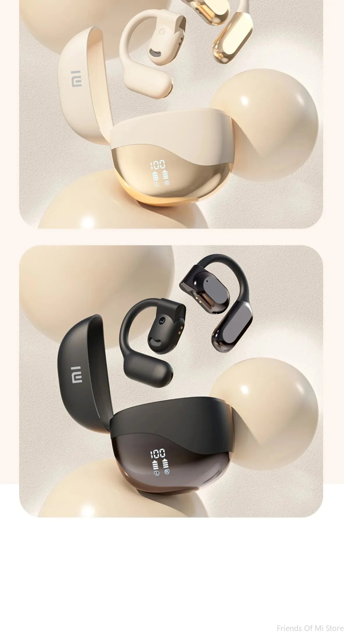 XIAOMI M62 Open Hanging Wireless Earphones with Air Bone Conduction Waterproof and Painless Wearing, Running Earphones with Mic - Universal Market
