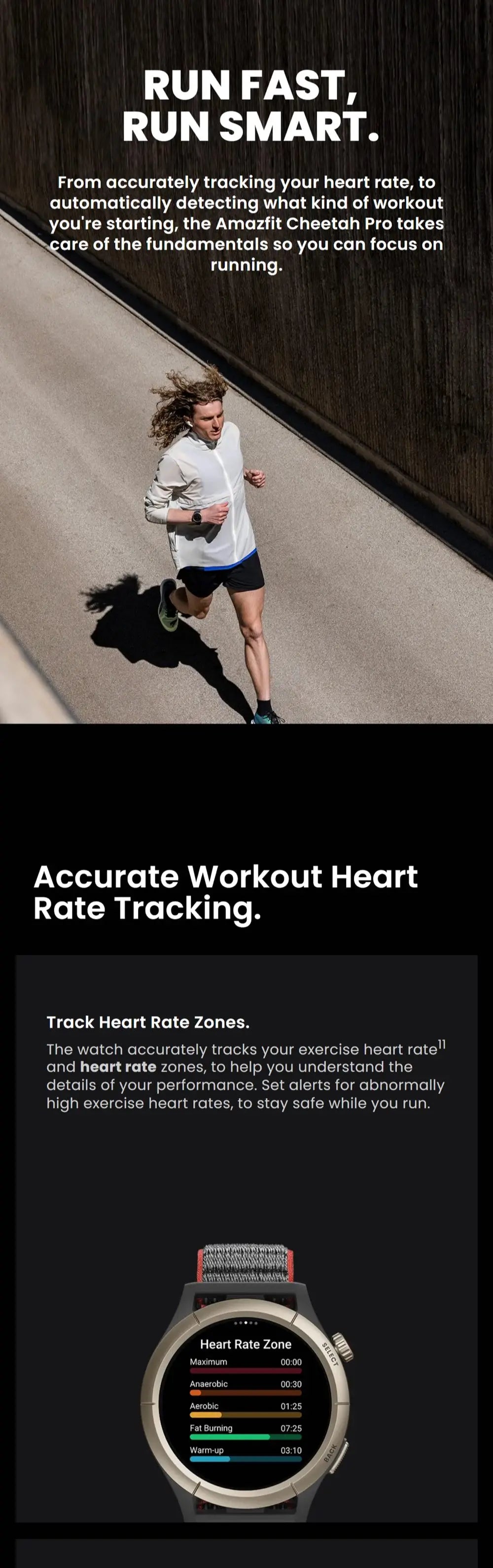 Original Amazfit Cheetah Pro Unrivaled GPS Accuracy 47mm Smartwatch 14Days Battery Life Dual-band GPS Smart Watch Open Box 99New