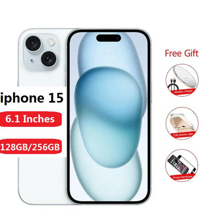 98% New Original iphone 15 128/256GB 6.1-inch super retina XDR display A16 bionic chip Dual ESIM 4800 million pixels main camera