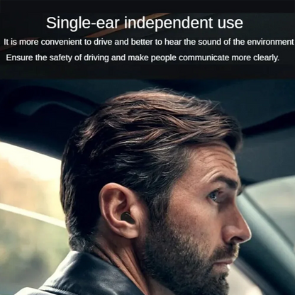 Mini SK18 Invisible Headphones Wireless Bluetooth 5.3 Headphones Bass Sleeping Headphones with Microphone Noise Cancellation HD - Universal Market
