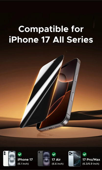 UGREEN 2PCS Privacy Screen Protector For iPhone 17 16 Pro Max Anti-Spy Tempered Glass For iPhone 17 Air Screen Protectors