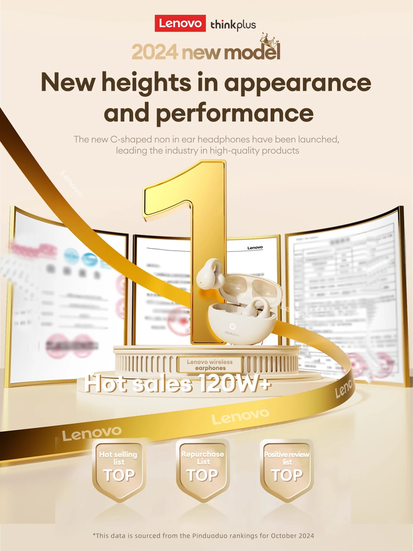 Lenovo LP25 OWS Bluetooth 5.4 Wireless Earphone Long Battery Life Headset Noise Canceling Gaming Headphones HIFI Stereo With Mic - Universal Market