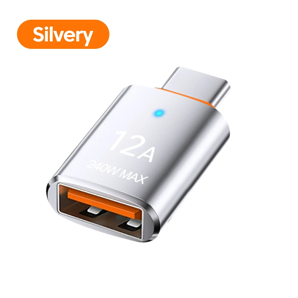 12A OTG USB 3.0 To Type C Adapter USB Female To Type c Male Fast Charging adadpter OTG USB C For Xiaomi Samsung Laptop PC