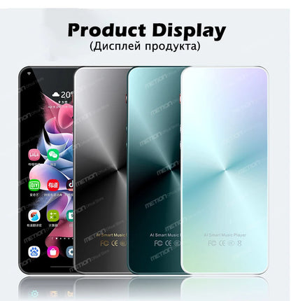 MP3 Mp4 Player Bluetooth 5.0 Wifi MP5 Android with Multiple Language/Google Service/youtube/Spotify/Free APP/Speaker/Browser/FM