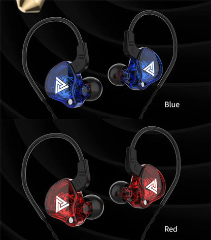 Original QKZ AK6 Copper Driver HiFi Wired Earphone 3.5MM Race Sport Headphone Bass Stereo Headset Music Earbuds In Ear With Mic - Universal Market