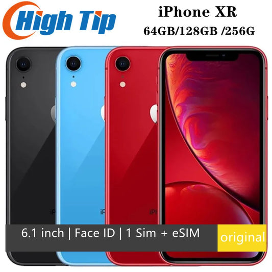 Apple iPhone XR xr Unlocked RAM 3GB ROM 64GB/128GB /256G Mobile Phone 4G LTE 6.1 Hexa-core 12MP Fingerprint  used Smartphone