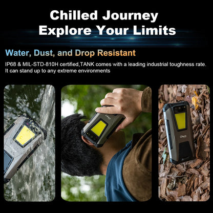 Unihertz TANK Rugged Night Vision Smartphone, Cell Phone, Mobile Phone, 22000 mAh, 8GB, 256GB, 108M Camera, 66W PD, Helio G99