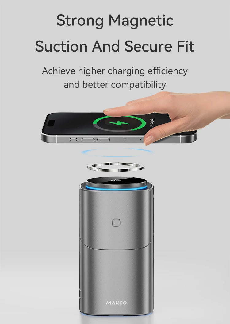 Qi2 Auto-rotate Touch Magnetic 3 in 1 Wireless Charger Fast Charging 15W for IPhone 12/13/14/15/16, for Iwatch & AirPods