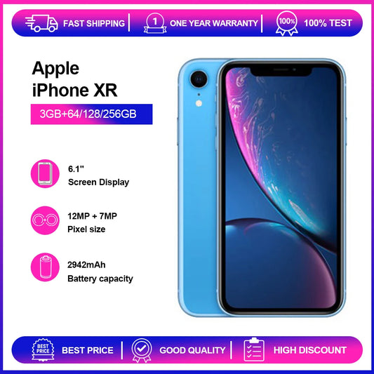 Apple iPhone XR 3GB RAM 64/128/256GB ROM Original Unlocked 6.1" Liquid Retina IPS LCD NFC 4G CellPhone Fast Shipping - Universal Market