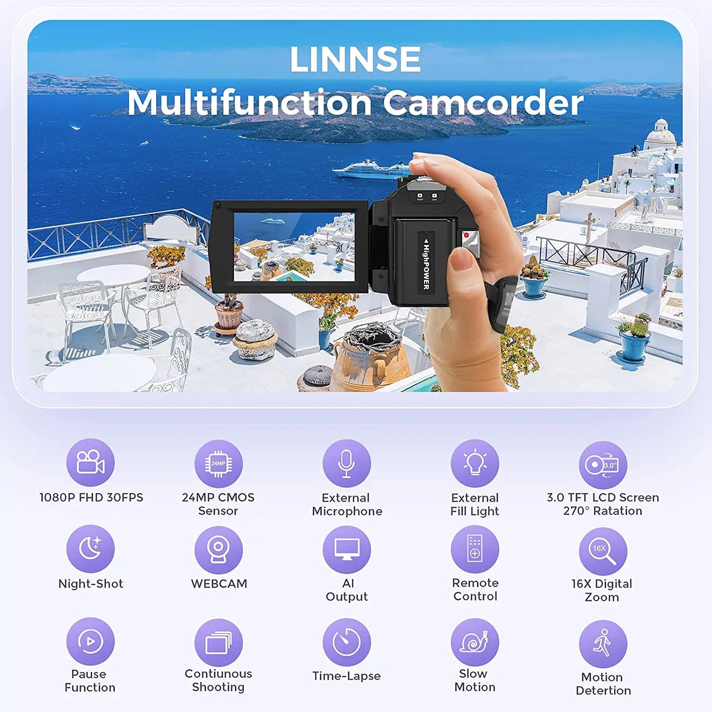 Digital Camera Photographic Cameras With 3.0 Inch Rotating Screen Professional Photo Camera Hd Video Kids Cameras  For Home - Universal Market