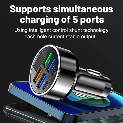 300W USB Car Charger PD QC3.1 USB C Car Phone Charger Type C Adapter for iPhone Samsung Huawei Xiaomi Quick Charge ﻿