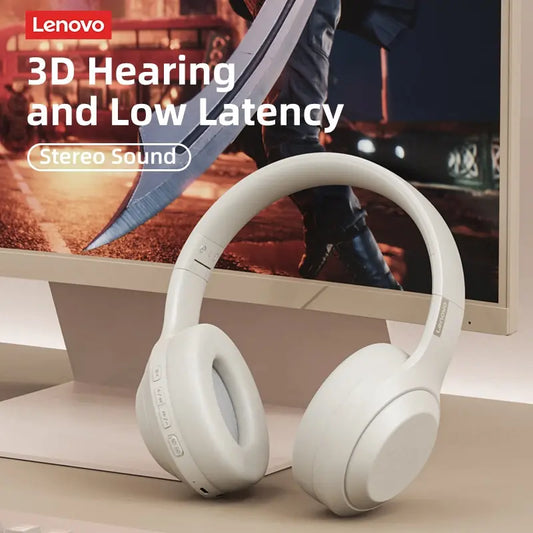 Lenovo TH10 Wireless Bluetooth Headset HIFI Stereo Earphones Foldable Over Ear Earbuds Sports Game Headphones with Microphone - Universal Market