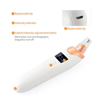 Vacuum Nose Blackhead Remover Face Cleansing Beauty Machine Facial Suction Cleaner Pimple Dead Skin Remover Extractor Skin Care