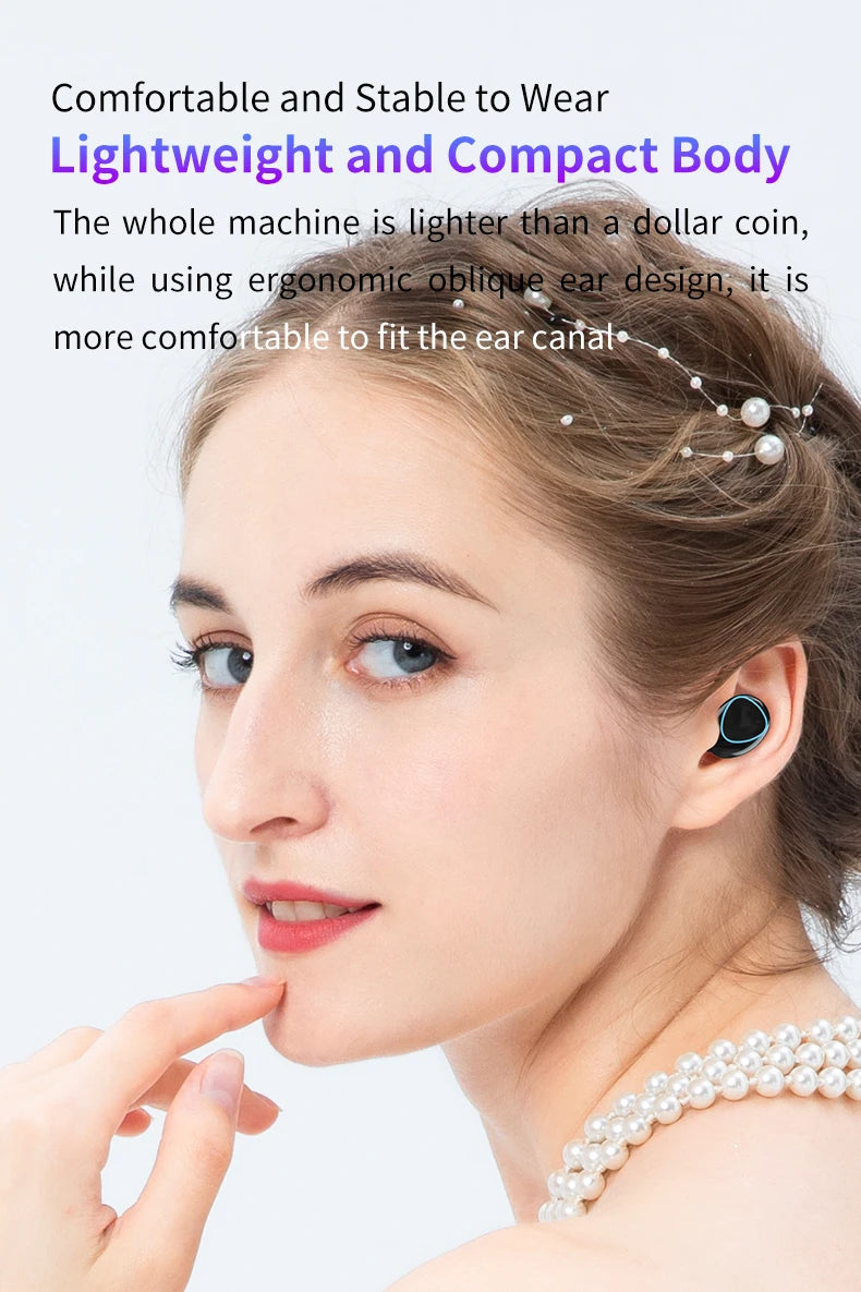 TWS M10 Wireless Bluetooth Headset with Charge Box for Phone Noise Cancelling Mic Earbuds LED Display Headphones Sport Earphones - Universal Market