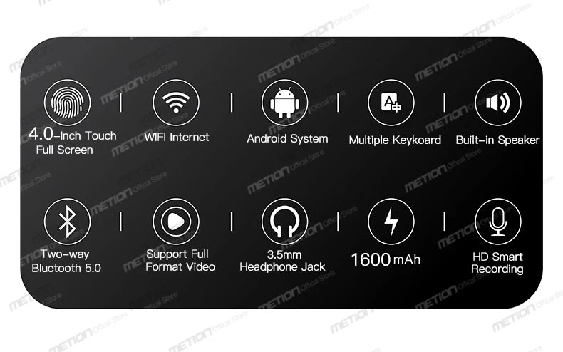 MP3 Mp4 Player Bluetooth 5.0 Wifi MP5 Android with Multiple Language/Google Service/youtube/Spotify/Free APP/Speaker/Browser/FM