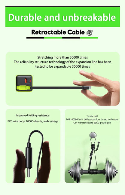 Xiaomi Mijia 65W GaN PD USB-C Charging Head Fast Charger With Built-in 80cm TypeC Cable Suitable for iPhone16 15 Promax NEW 2025