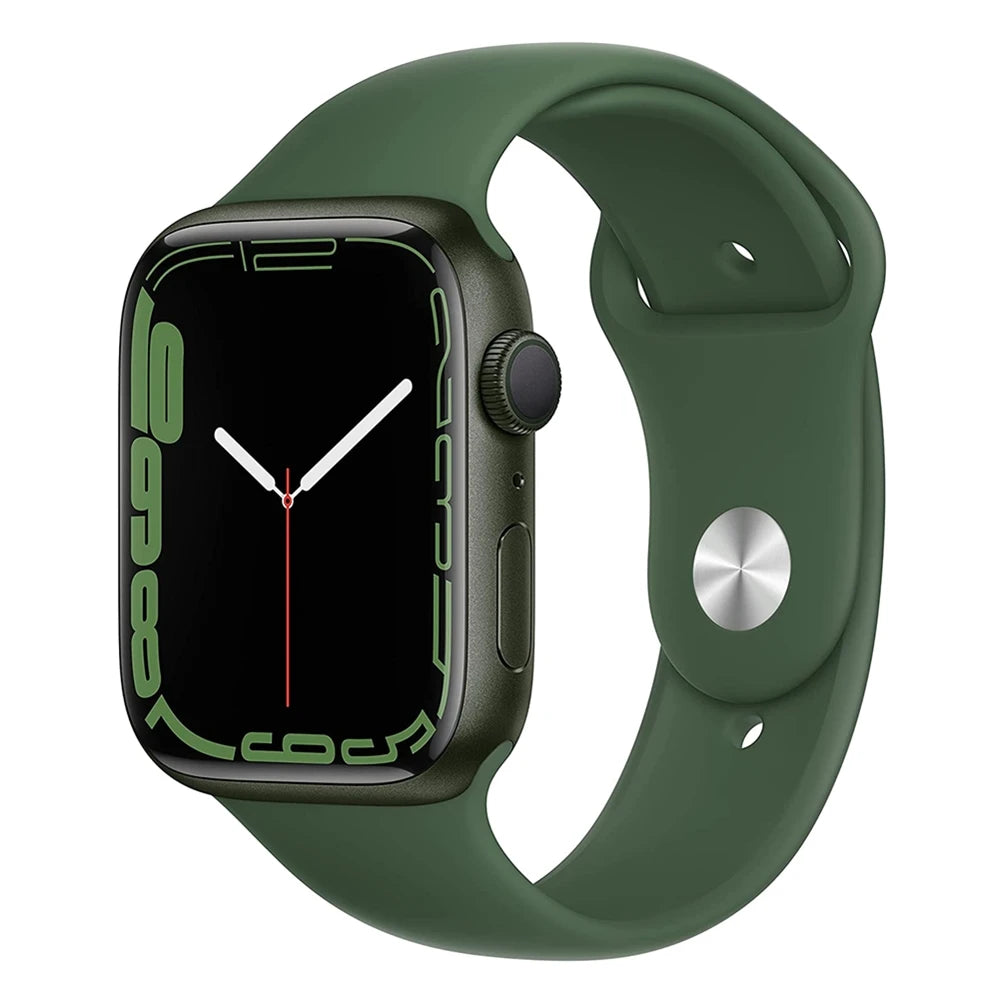 100% Original Apple Watch Series 7 41mm / 45mm Apple Watch S7 Aluminum Case with Sport Band iOS SmartWatch