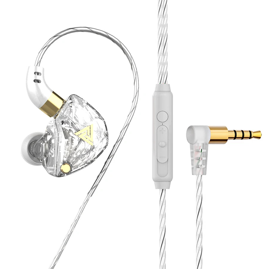 Original QKZ AK6 Copper Driver HiFi Wired Earphone 3.5MM Race Sport Headphone Bass Stereo Headset Music Earbuds In Ear With Mic - Universal Market