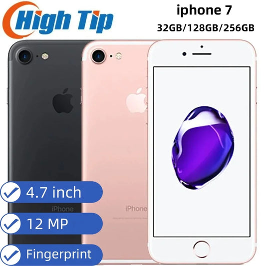 Unlocked Original Apple Iphone 7 4G 2G RAM 32GB/128GB/256GB ROM LTE Mobile Phone 4.7''12.0 MP Fingerprint Celular Smartphone