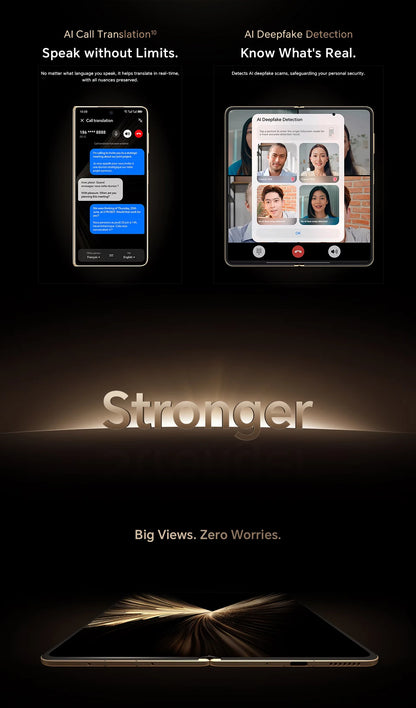 Global Version HONOR Magic V5 5G 16GB+512GB Foldable OLED Screen Snapdragon 8 Elite 5820 mAh Battery 50W Wireless SuperCharge