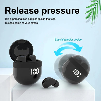 Mini SK18 Invisible Headphones Wireless Bluetooth 5.3 Headphones Bass Sleeping Headphones with Microphone Noise Cancellation HD - Universal Market