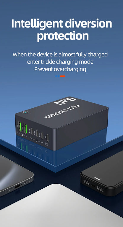 990W USB C GaN Charger 300W PD 3.3 PPS QC4.0 Multiport Fast Charging Station For Laptop iPhone 15 16 Samsung Macbook Pro Tablet