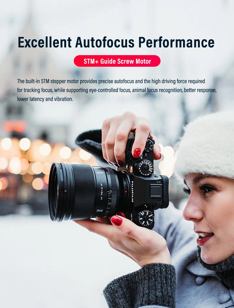 Viltrox 75mm F1.2 pro AF Auto Focus Large Aperture Lens for Fujifilm XF mount Camera for Fuji X X-T4 T100 X-H2S XT30 X-Pro3 - Universal Market