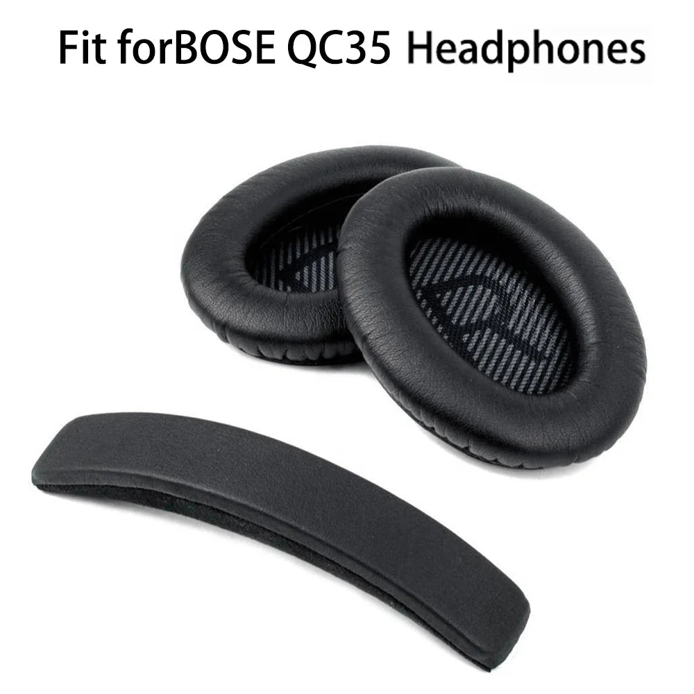 Replacement Ear Pads Earpads Headband for Bose QuietComfort QC 2 15 25 35 Ear Cushion QC2 QC15 QC25 QC35 SoundTrue Headphones - Universal Market