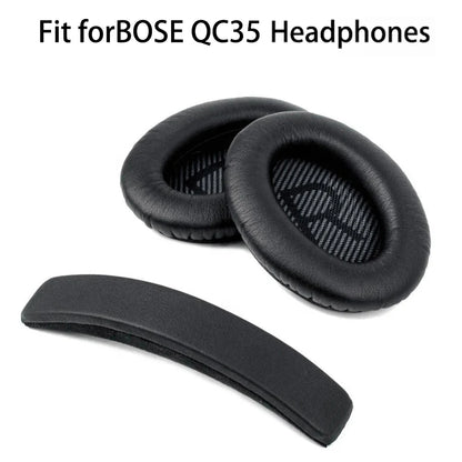 Replacement Ear Pads Earpads Headband for Bose QuietComfort QC 2 15 25 35 Ear Cushion QC2 QC15 QC25 QC35 SoundTrue Headphones - Universal Market