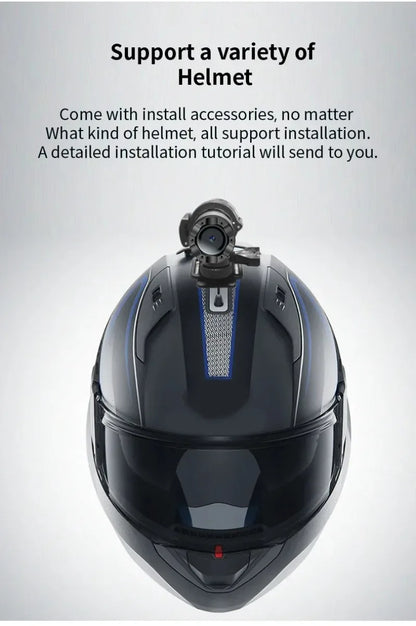4K Mini Sport DV Action Sport Camera Flashlight Helmet Full HD 1080P Video Ideal Bodycam for Bike, Cycle, Motorcycle Camcorder