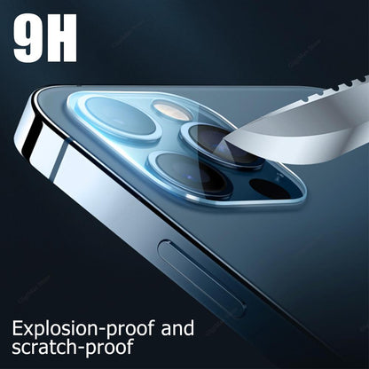 2PCS iPhone 13 12 11 Mini 14 15 Pro Max Camera Lens Silk Tempered Glass Full Coverage Protective For iPhone 15 14/13/12/11 Serie