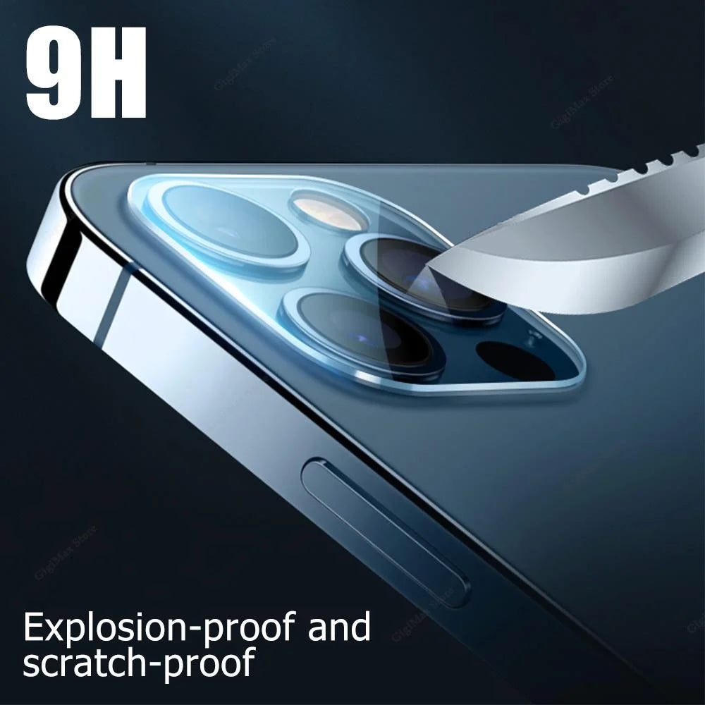 2PCS iPhone 13 12 11 Mini 14 15 Pro Max Camera Lens Silk Tempered Glass Full Coverage Protective For iPhone 15 14/13/12/11 Serie