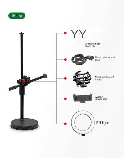 Tabletop Overhead Tripod Stand with Ring Light Mobile Phone Holder And Boom Arm for Nail Art Photography Table Shooting Tripods