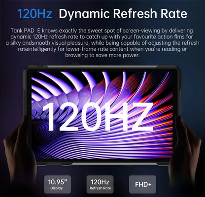 8849 TANK PAD E Unihertz Rugged Projector Tablet Android 14 Smartphone 10.95 inch 120Hz 24GB 512G 21000mAh 50MP 66W Phone Tablet